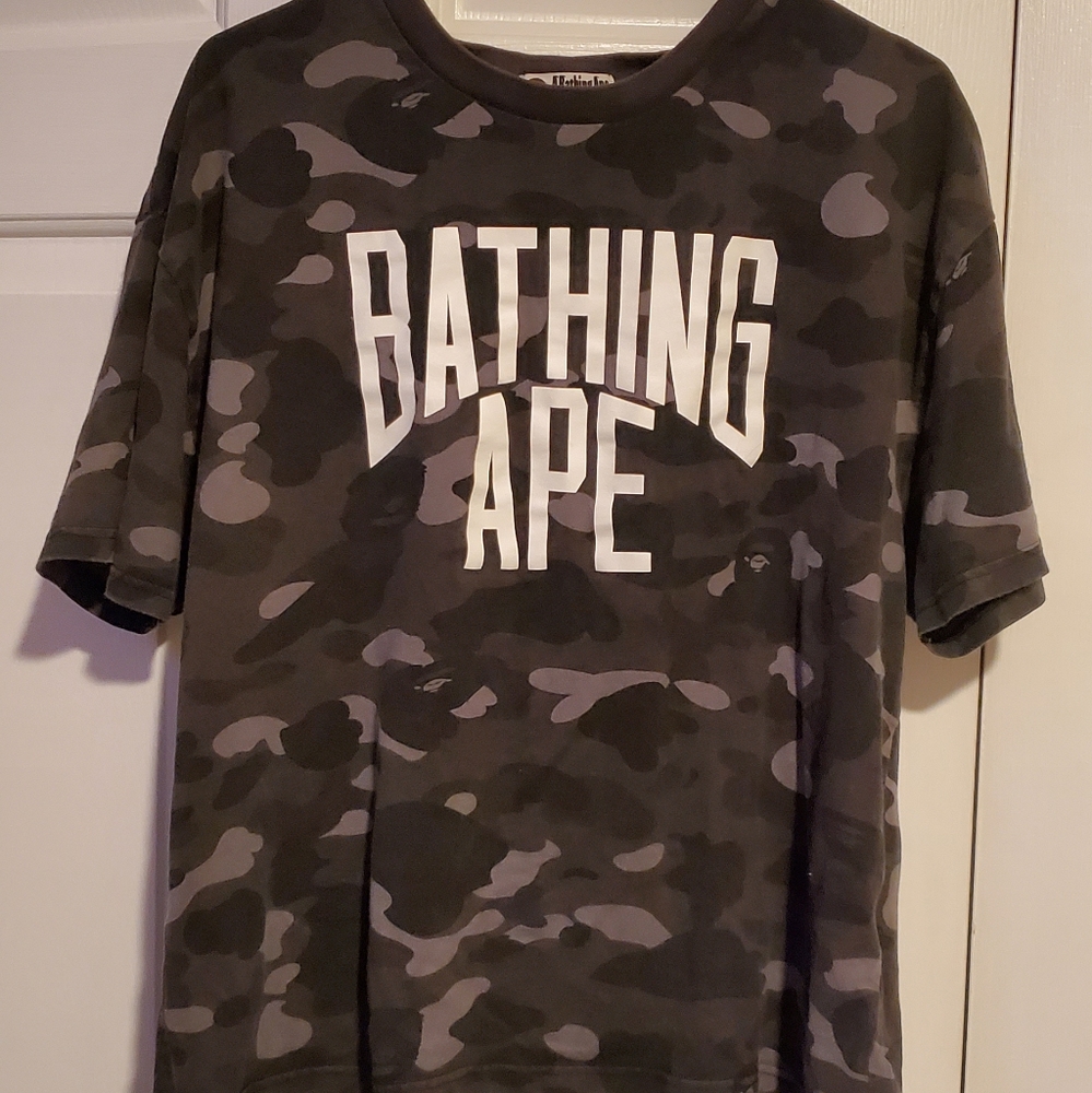 Womens Grey Camo BAPE tshirt.